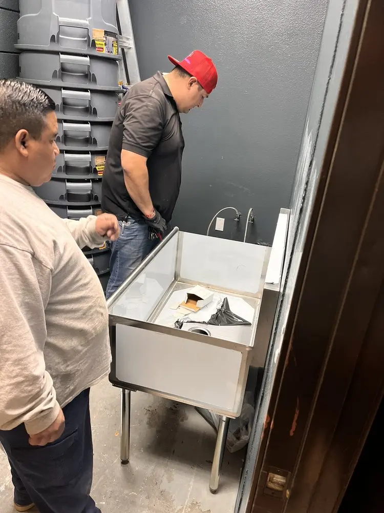 Commercial plumbing and sink installation in West Earl